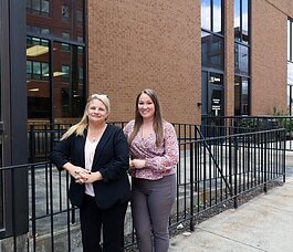 Alisha Gil, left and Shirley Rork work for the Just Neighbors Interfaith Homeless Network’s Eviction Intervention Program to help tenants and landlords avoid evictions.