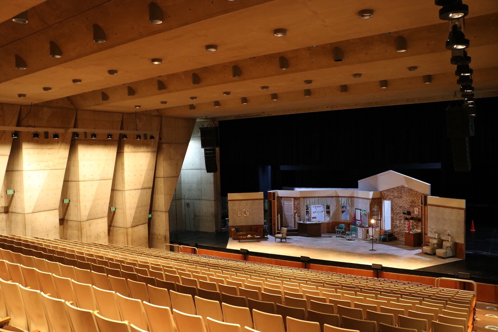 The auditorium inside the Arts United Building hosts numerous community theater productions.