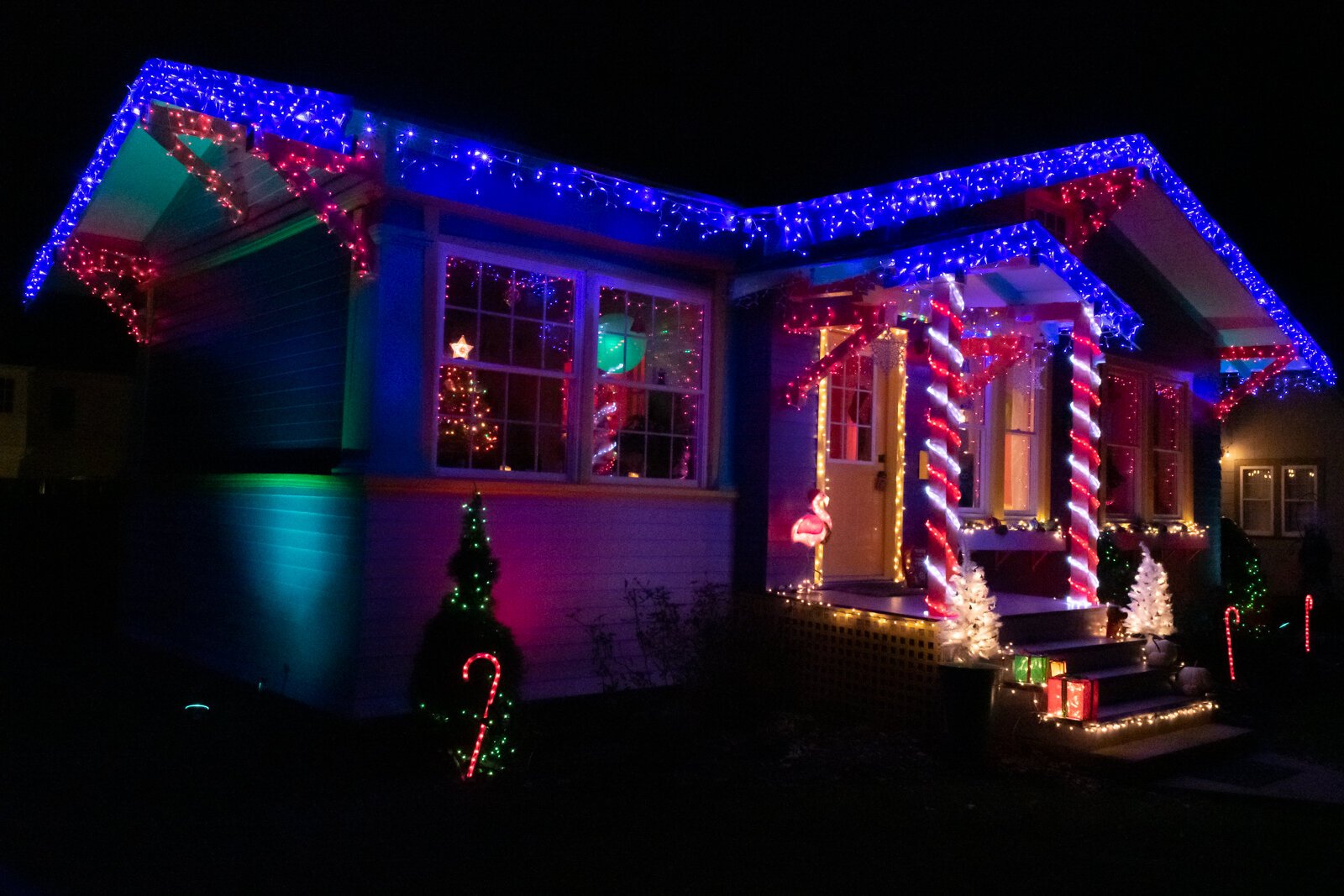 Mark Everett's home is decked out for the holidays at 4429 Pembroke Ln.