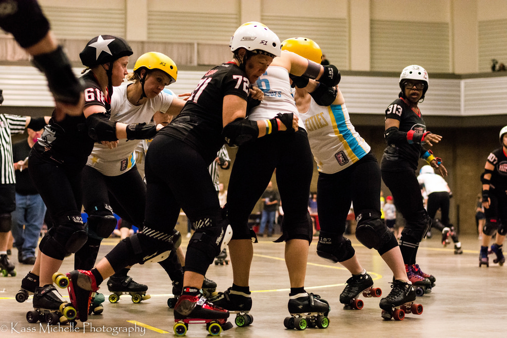 Roller derby is a competitive, contact sport.