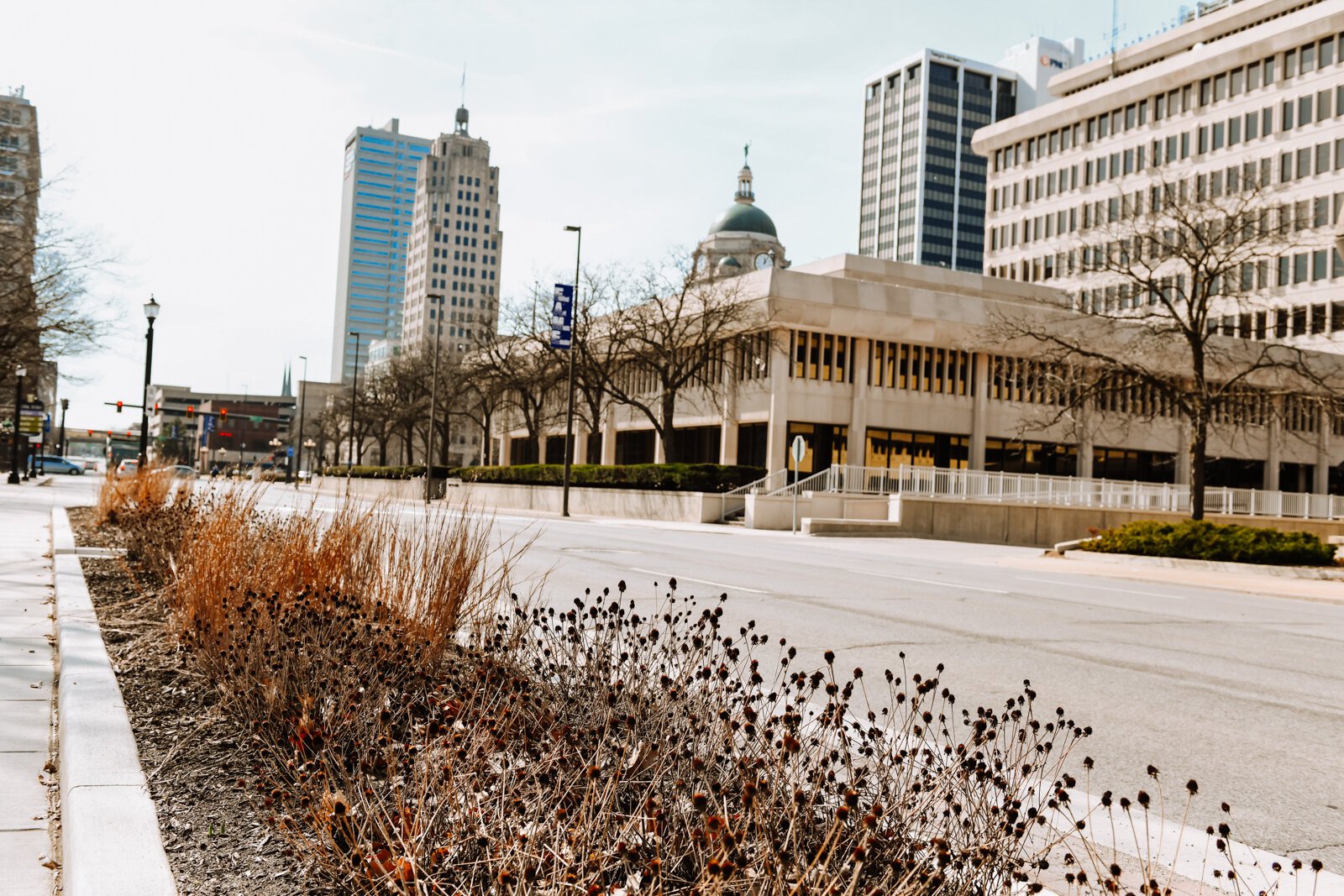 Fort Wayne has zoning requirements on new developments that require vegetated screening around surface parking lots and between properties with different zoning classifications.