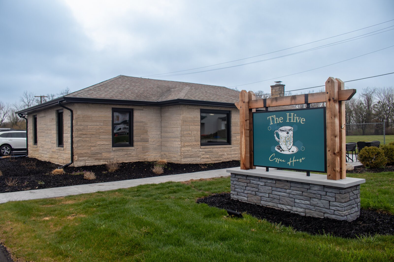 The Hive Coffee Shop is located at 7120 Homestead Road, Fort Wayne, IN 46814.
