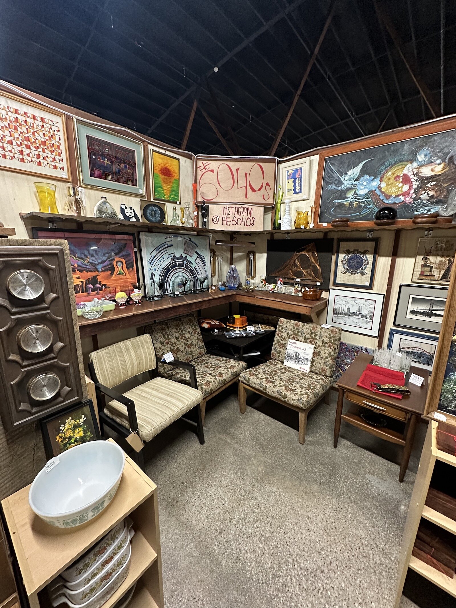 A booth run by The 6040s, a small mid-century shop in Fort Wayne.