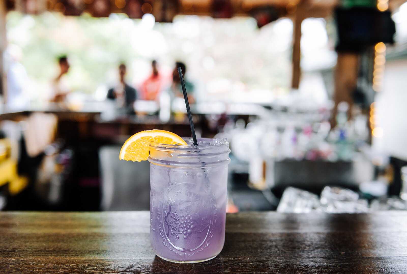 The Purple Haze drink at The Deck, 305 E. Superior.