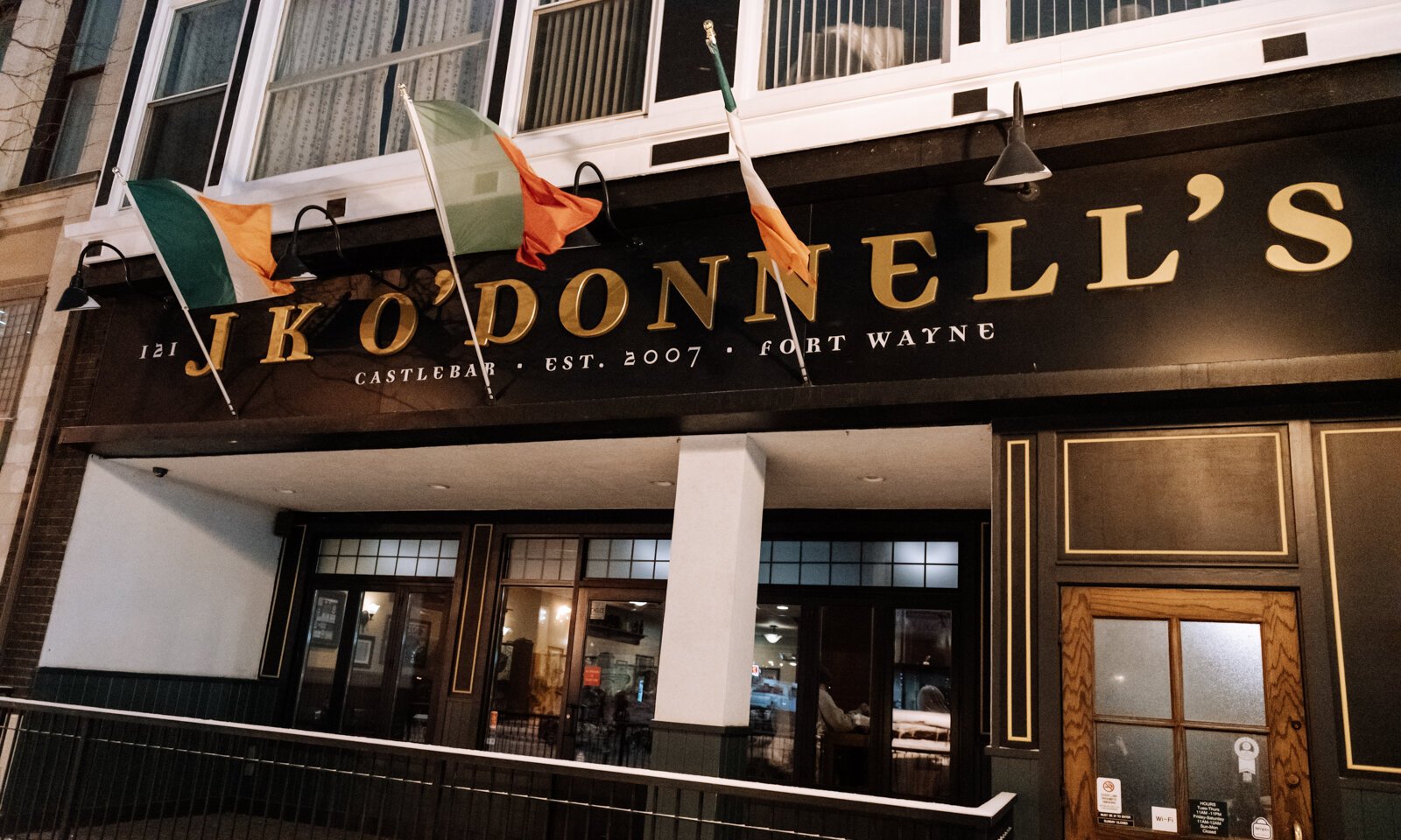 J.K. O'Donnell's is located at 121 W. Wayne St. in the heart of Downtown Fort Wayne.