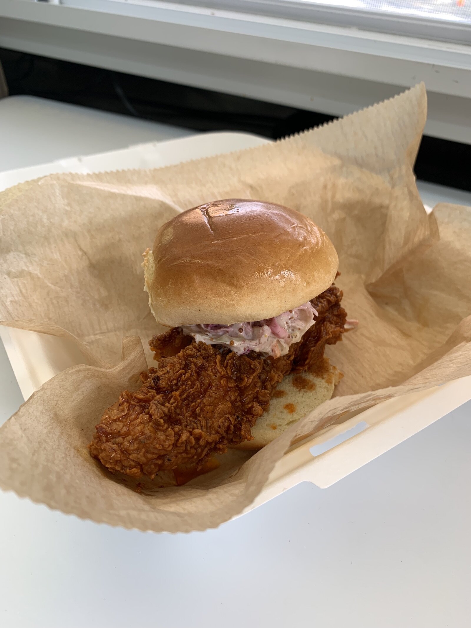 A slider from the Spicy Bird.