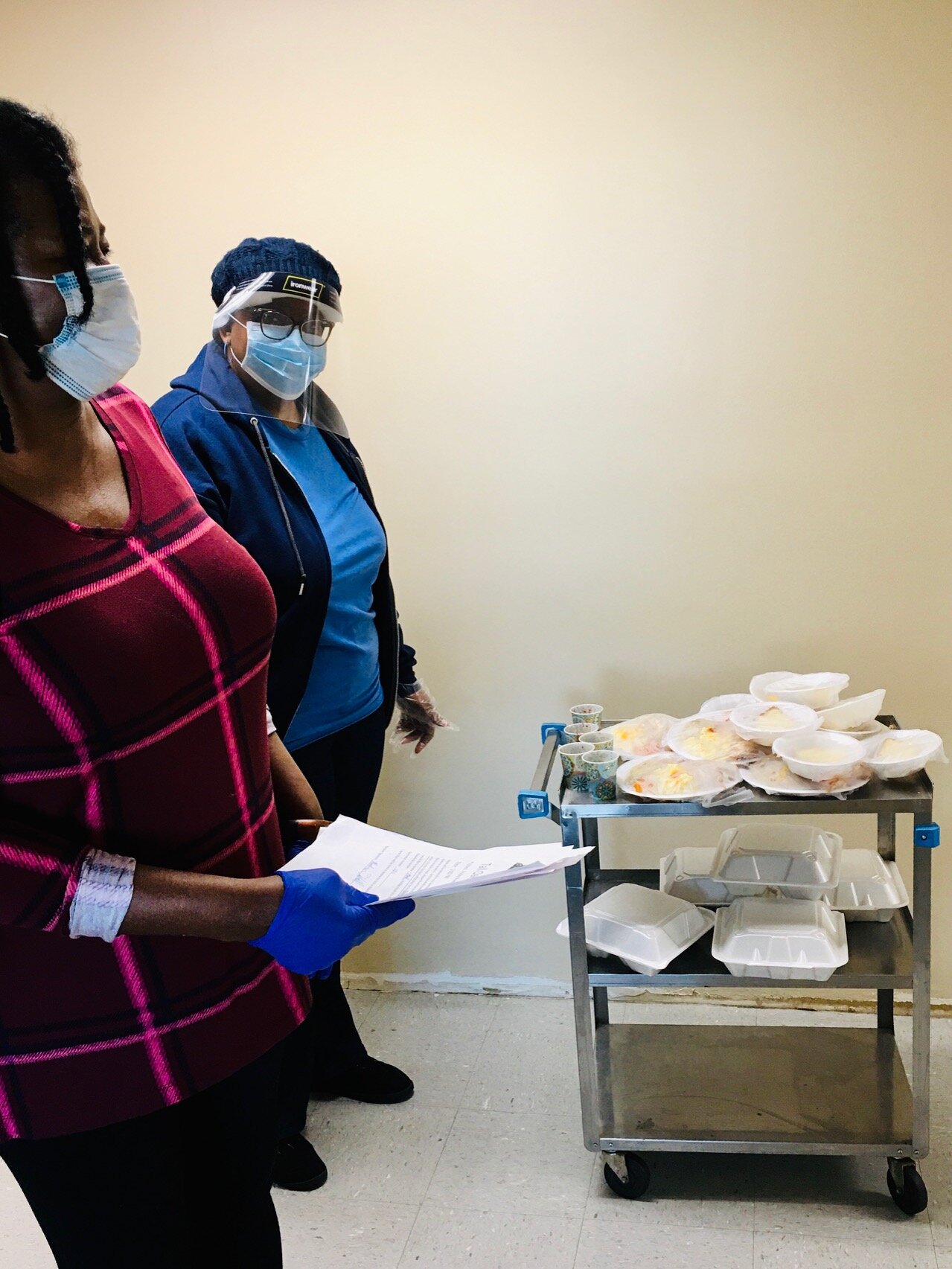 Since COVID made gathering hazardous, Tall Oaks tenant leaders have adapted and made sure their neighbors could get their home-cooked meals by taking pre-orders and delivering them in individual containers.