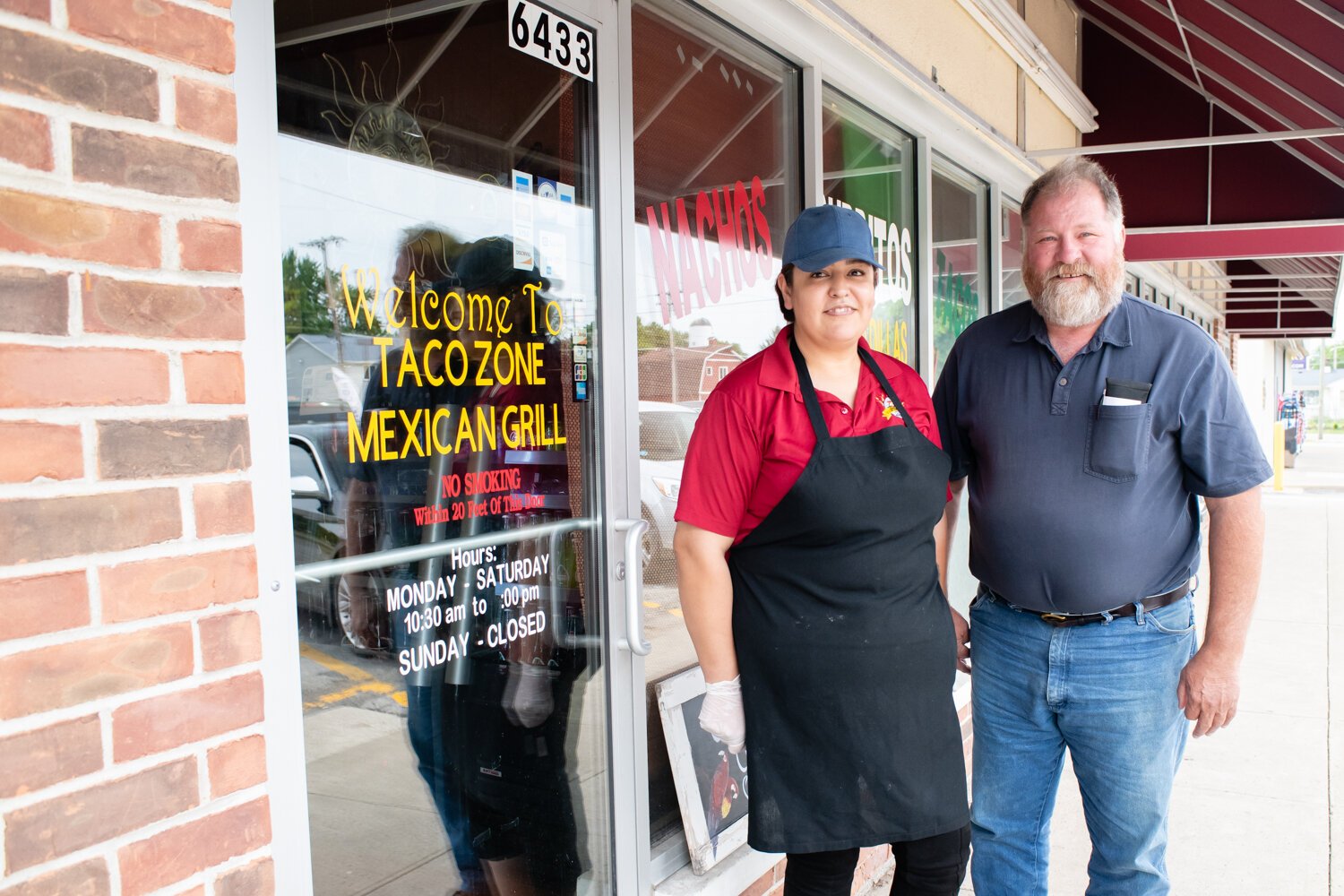Wood Farms' owner Dennis Wood sells beef and pork to local restauranteurs, like Lizet Colin, Owner of Taco Zone at 6433 Bluffton Rd.