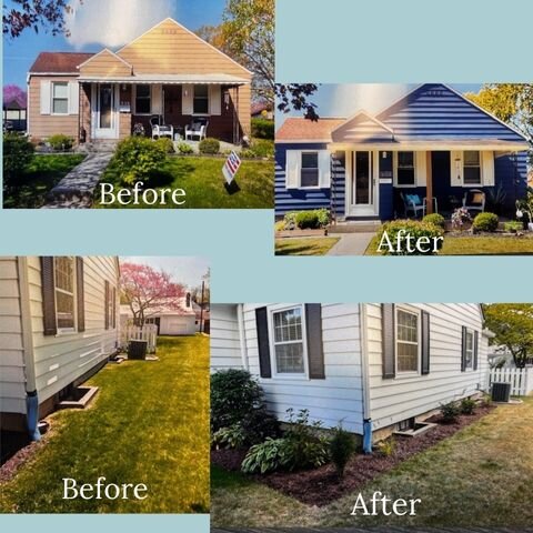 Examples of beautification projects completed through the Beautification Program.