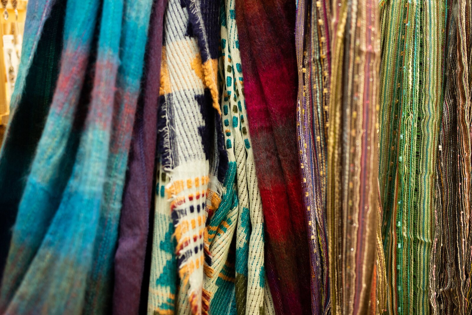 Scarves at 3 Rivers Natural Grocery Food Co-op & Deli.