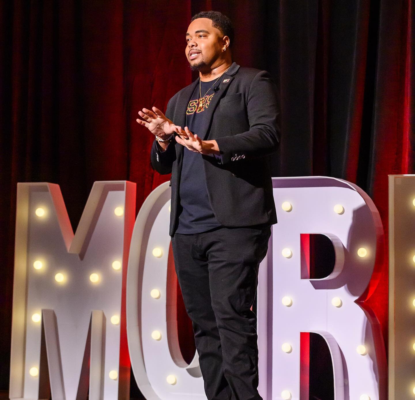 Tony Betton Jr. at a public speaking event.