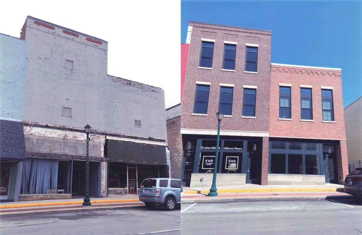 80 and 78 W. Canal Street, before and after