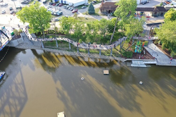 Promenade Park was designed around natural resources, like water and trees.