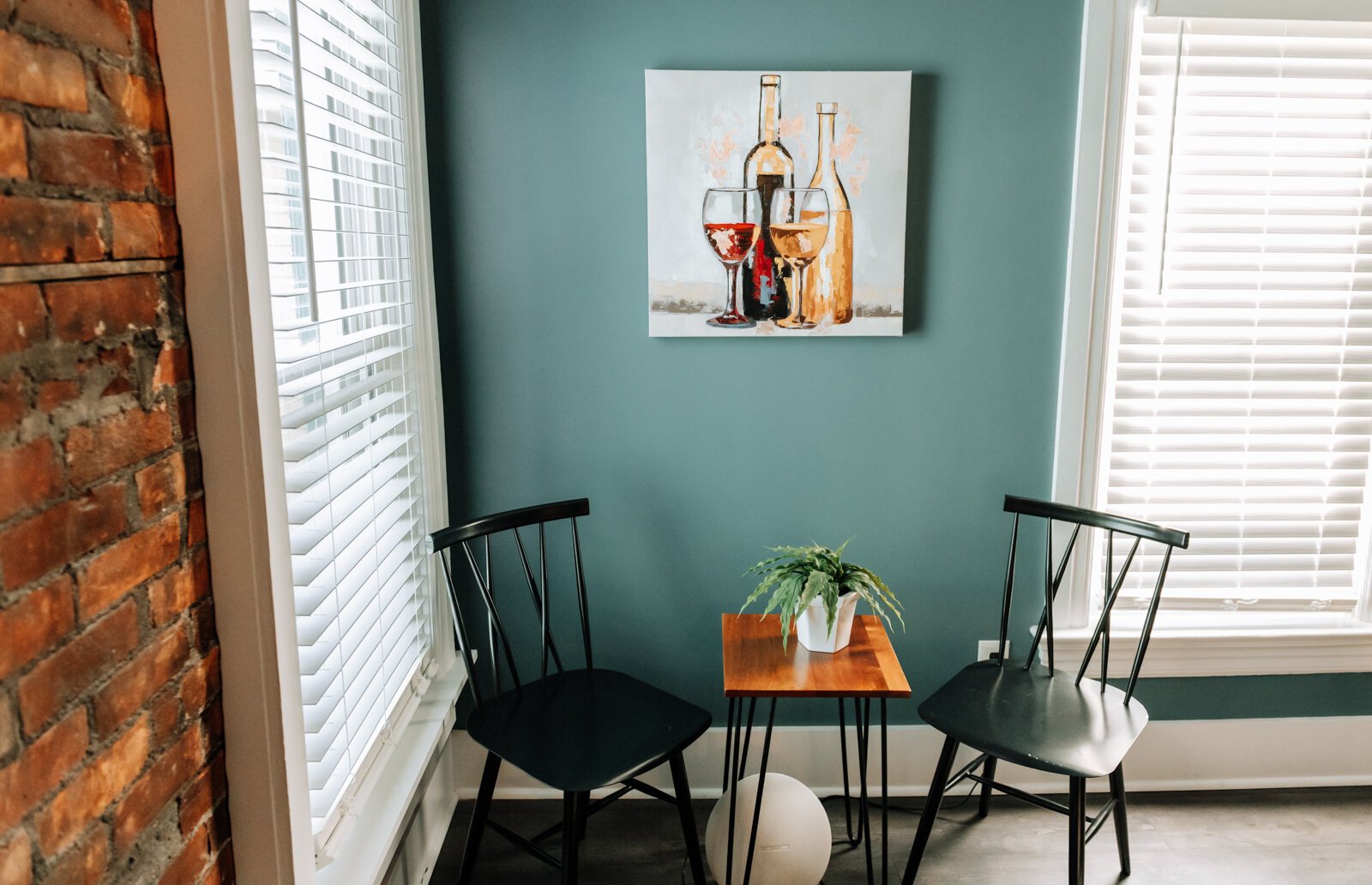 The breakfast nook on the top floor.