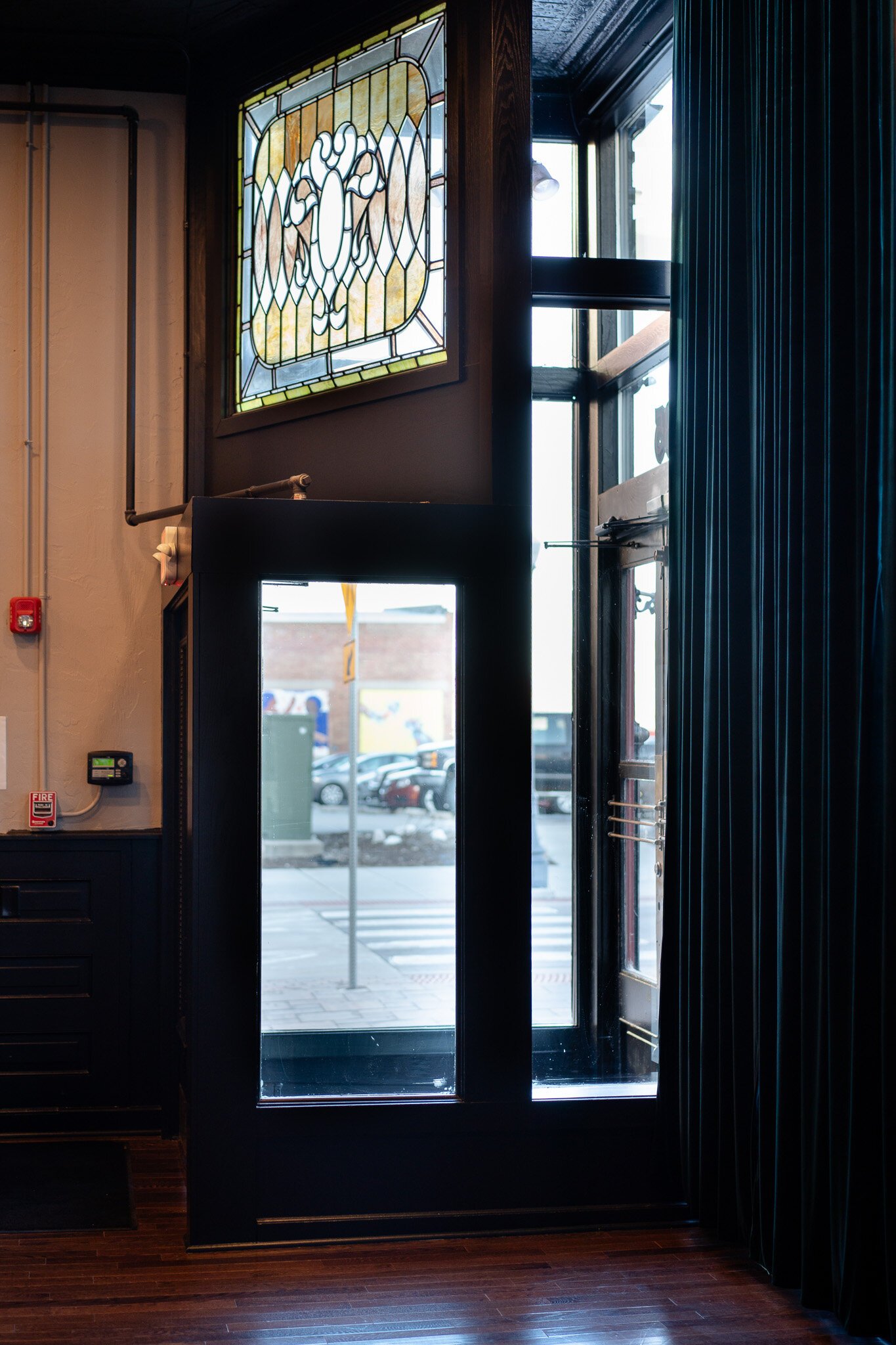 The vestibule at Dana's remains the same as it was when the building was home to C-Street. 