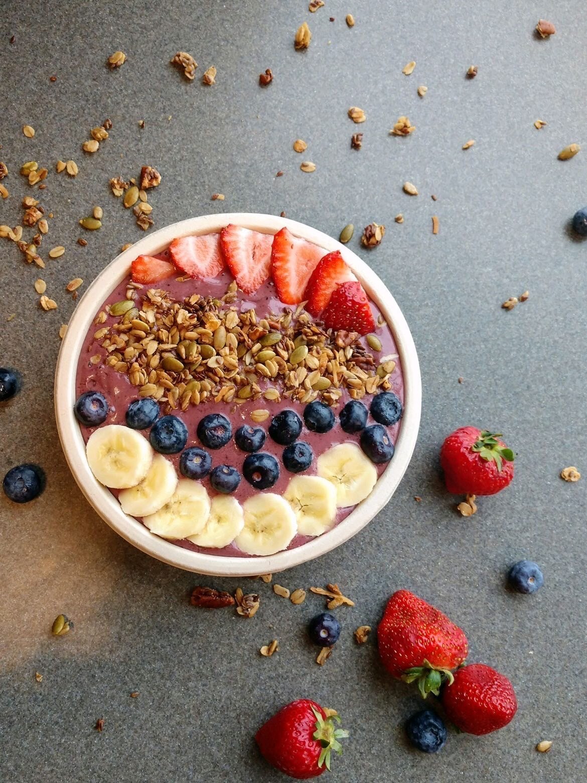 An Acai bowl at SMPL Kitchen a public restaurant inside the Optimum Performance Sports Fitness Center at 10106 Dupont Cir. Dr. E.