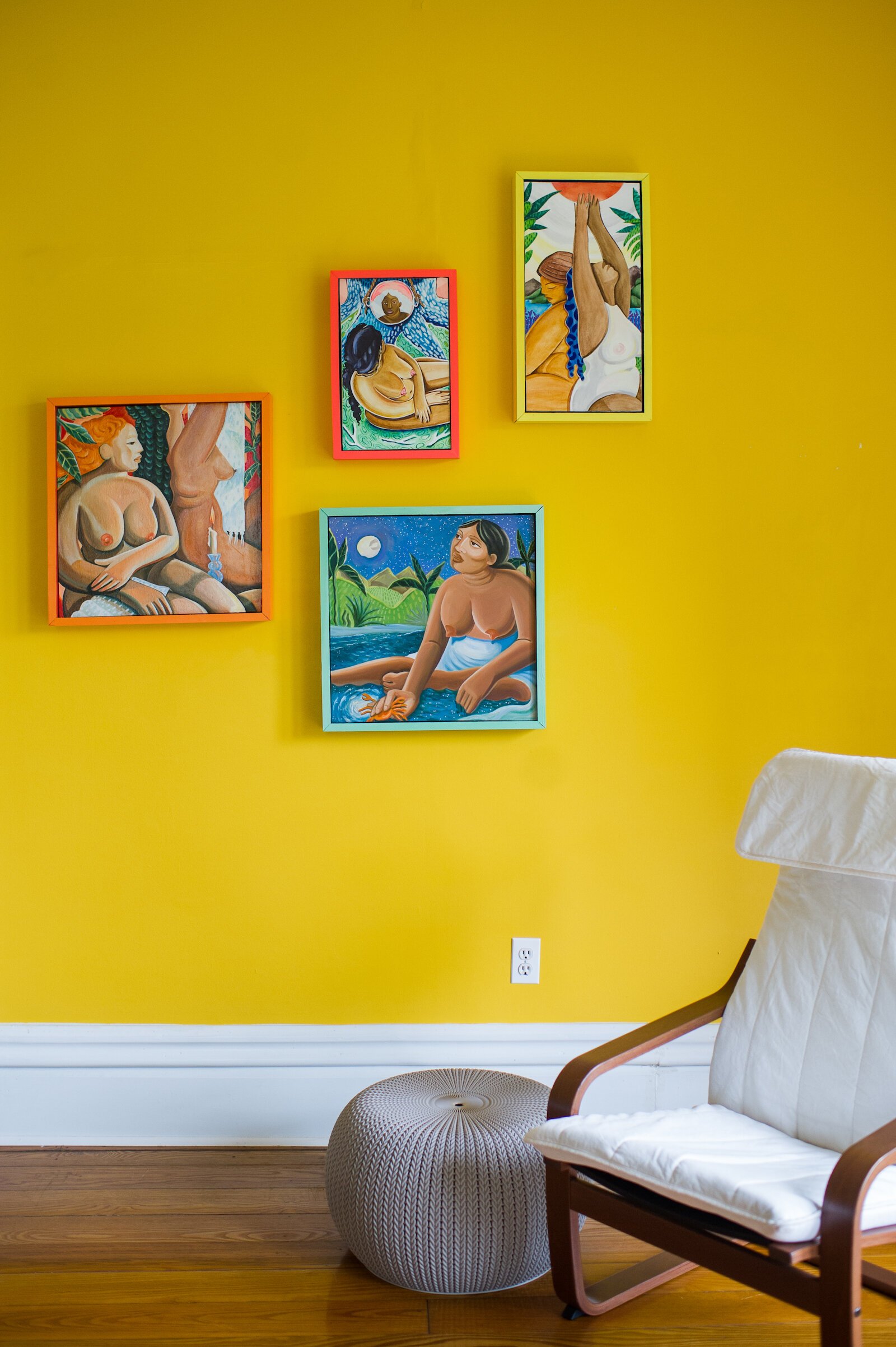 Fort Wayne artist AfroPlump's work displayed at the Stay Home Gallery in Paris, Tenn.