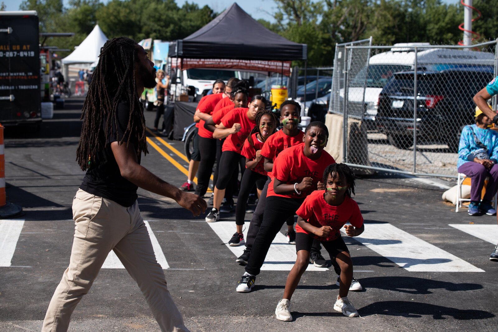 Members of the Art Leadership Center perform at the Grand Opening of Promenade Park in downtown Fort Wayne in 2019.