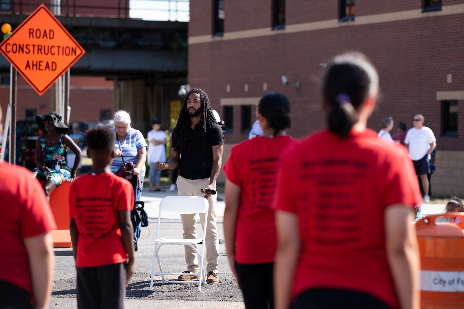 Members of the Art Leadership Center perform at the Grand Opening of Promenade Park in downtown Fort Wayne in 2019.