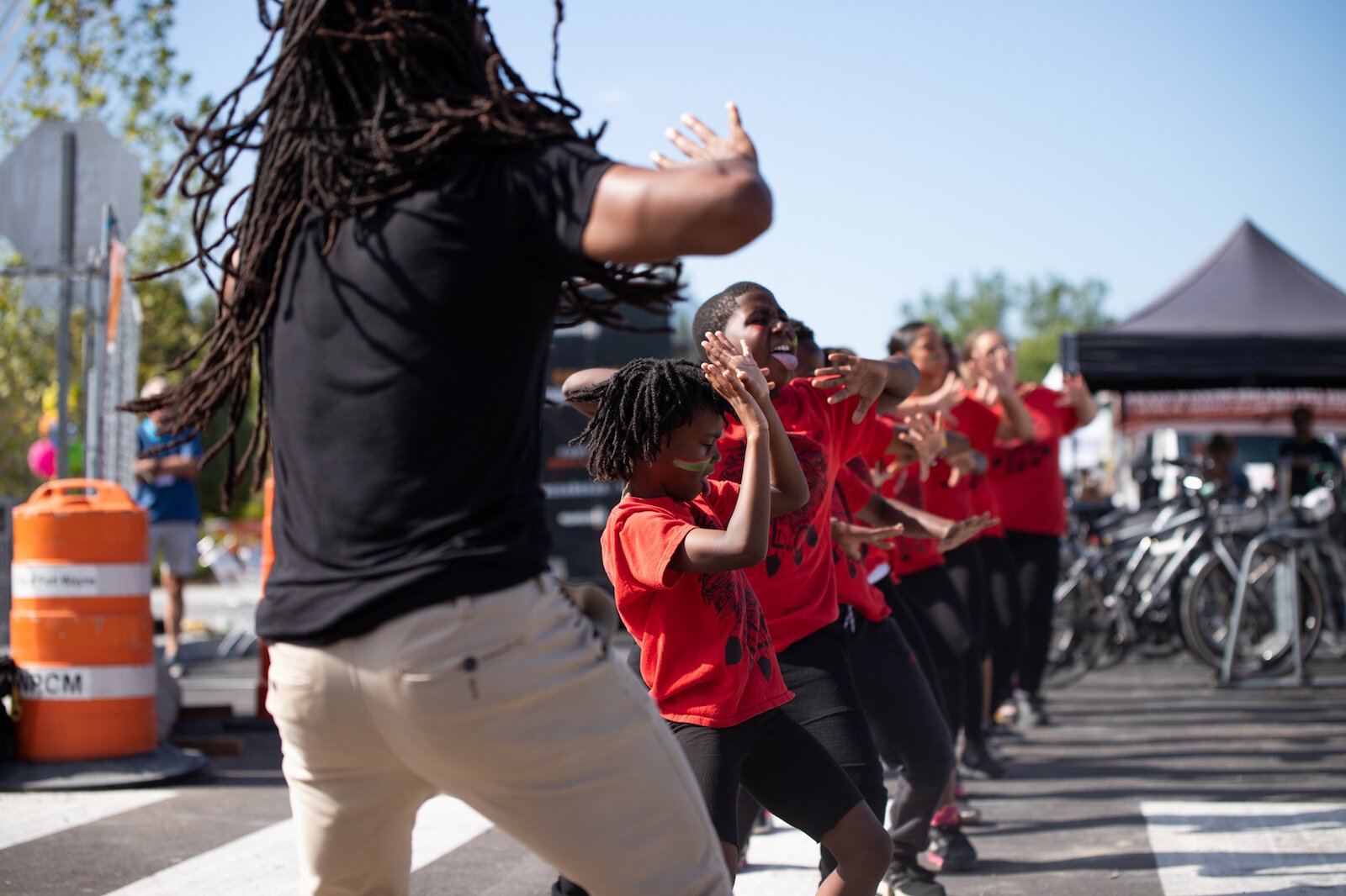 Members of the Art Leadership Center perform at the Grand Opening of Promenade Park in downtown Fort Wayne in 2019.