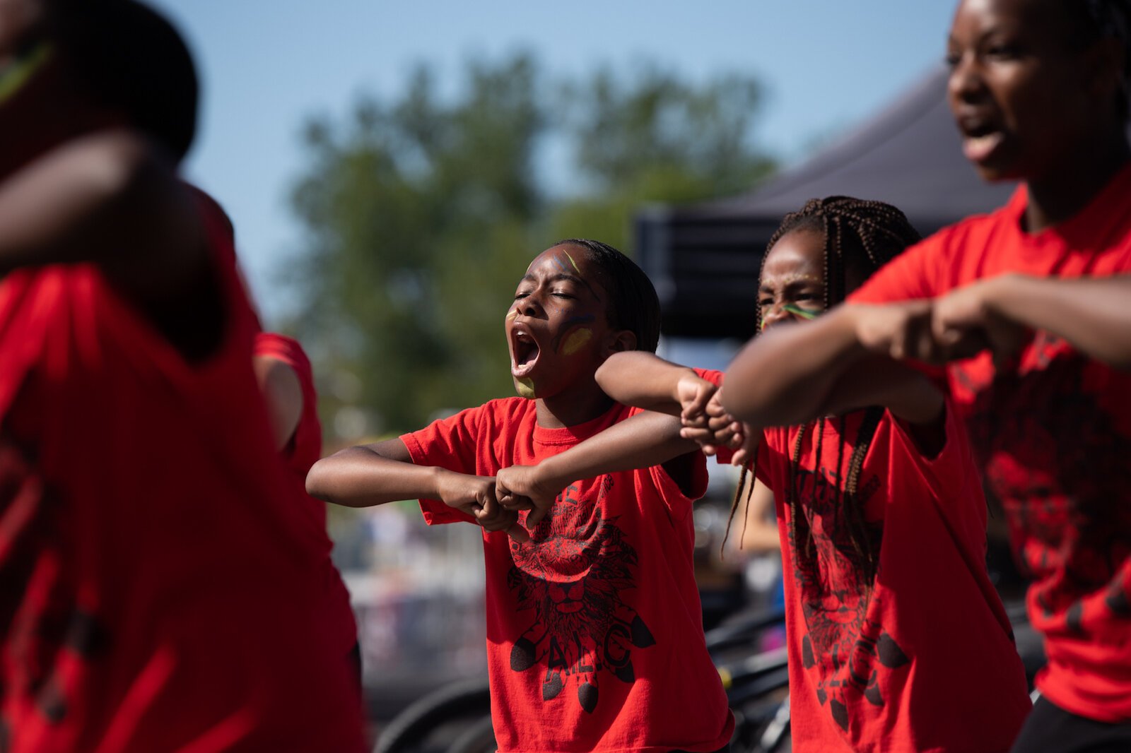 Members of the Art Leadership Center perform at the 2019 Grand Opening of Promenade Park.