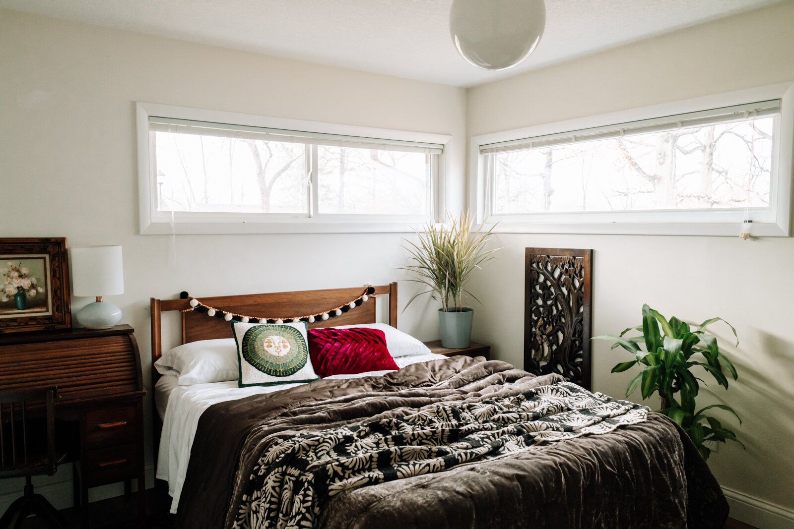 The guest bedroom of the Keefe family home.