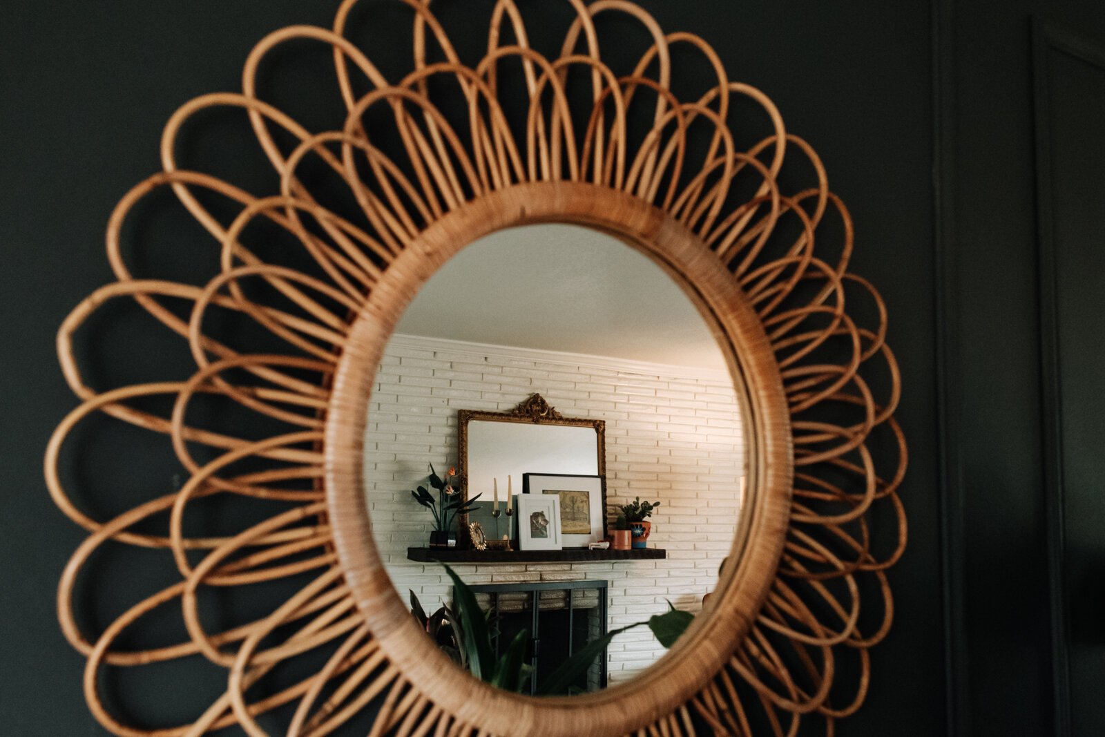 Vintage finds and unique mirrors accent Alexa Keefe's home.
