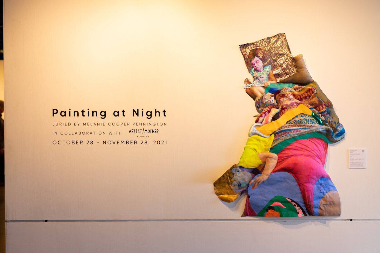 In collaboration with Artist/Mother Podcast, Artlink in Downtown Fort Wayne hosted a group exhibition, Painting at Night, in the winter of 2021, open internationally to artists identifying as mothers or lifelong caregivers.