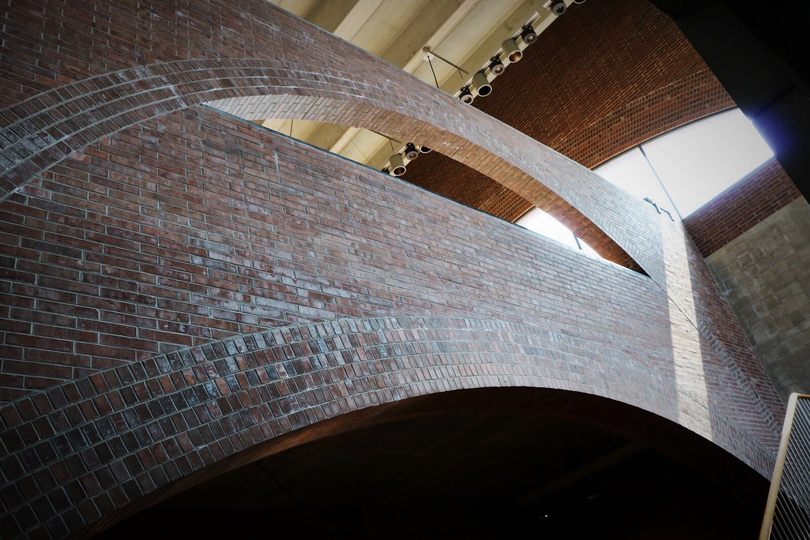 Architect Louis Kahn valued light, which is evident inside the sun-splashed lobby of the Arts United Building in Fort Wayne. 