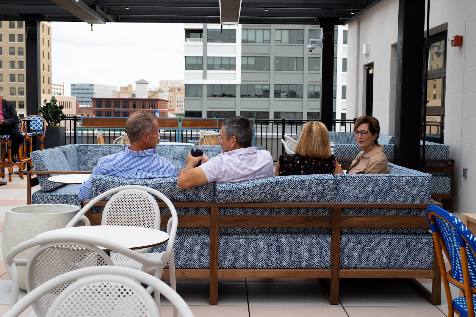 Guests enjoy the Grand Opening of The Bradley at Birdie's Rooftop Bar at 204 W. Main St.