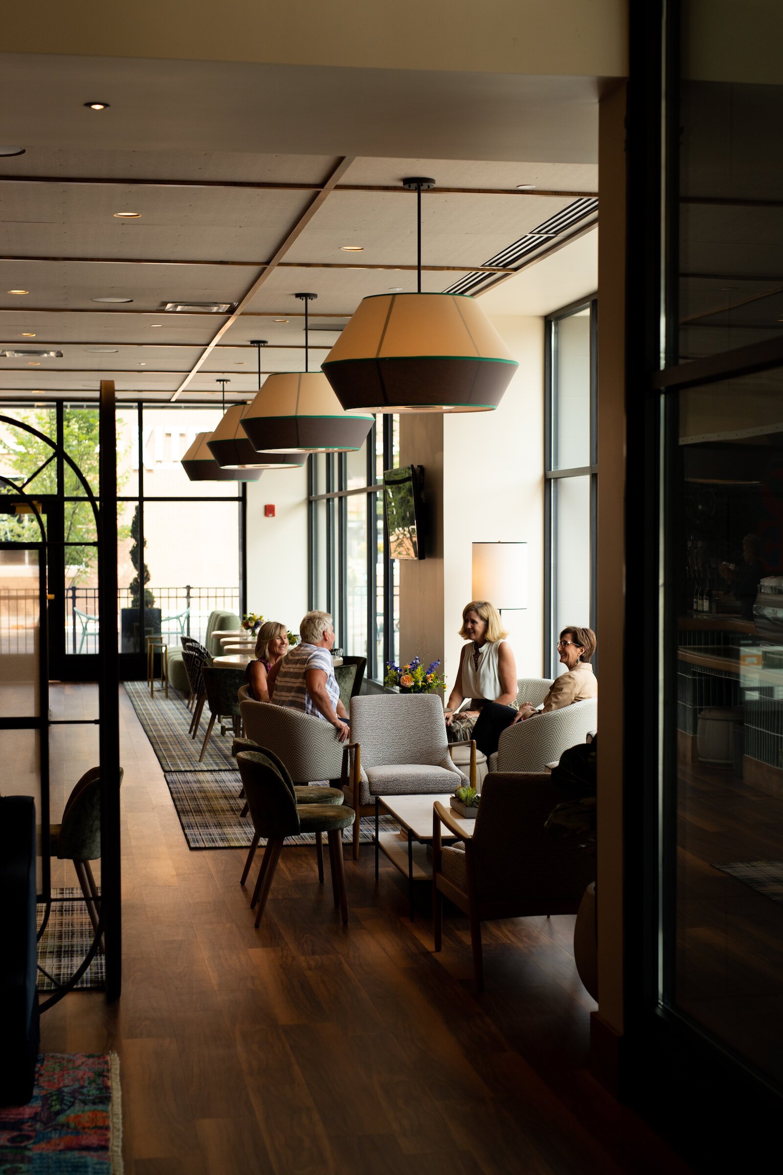 Guests enjoy the Grand Opening of The Bradley and its Arbor restaurant at 204 W. Main St.