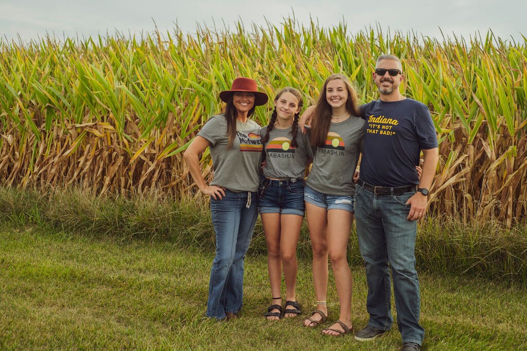 Darcy Vail, left, enjoys running Bellazo with her family in Wabash.