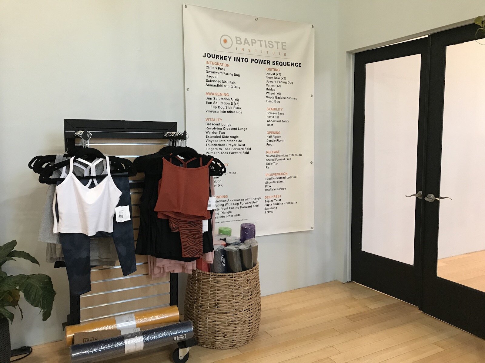 The lobby of Fusion Yoga at 6382 W. Jefferson Blvd.