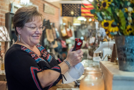 Dawn Boggs, owner of Beyond the Barn in Pierceton, sells products she falls in love with.