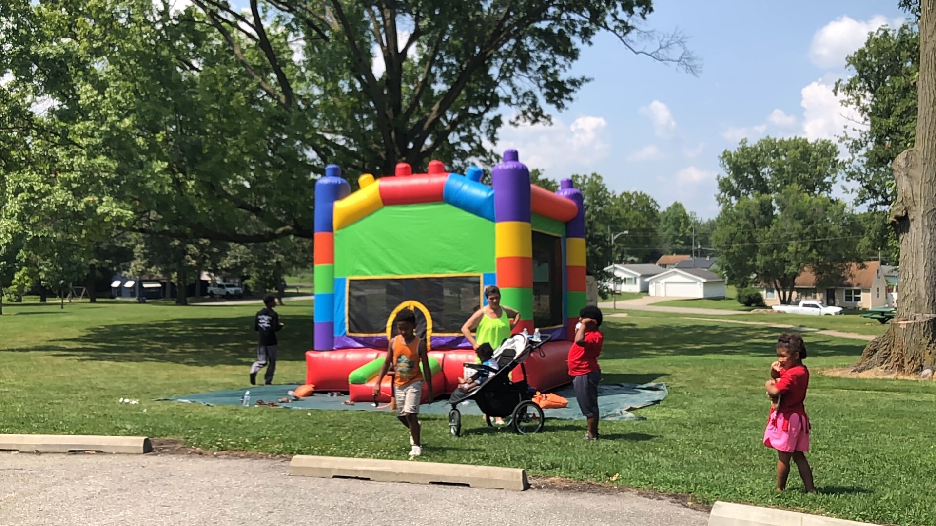Children play at Party in the Park, held at McCormick Park.