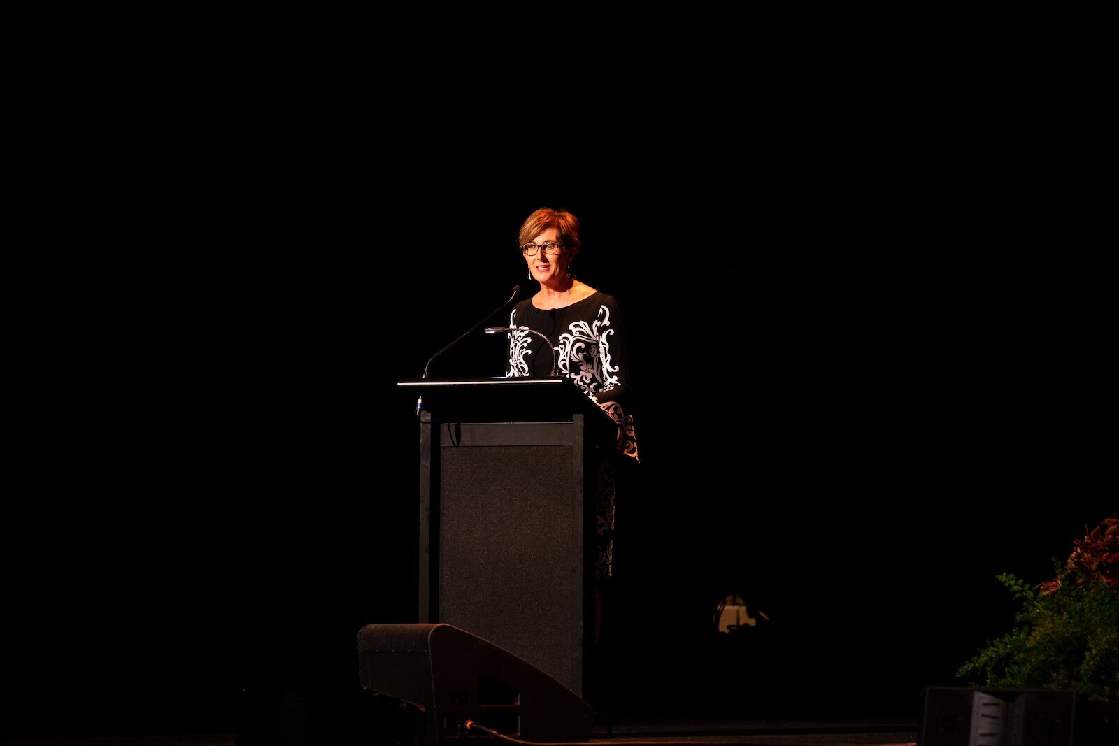 Brenda Vincent of Greater Fort Wayne Inc. speaks at a United Front keynote session in July.