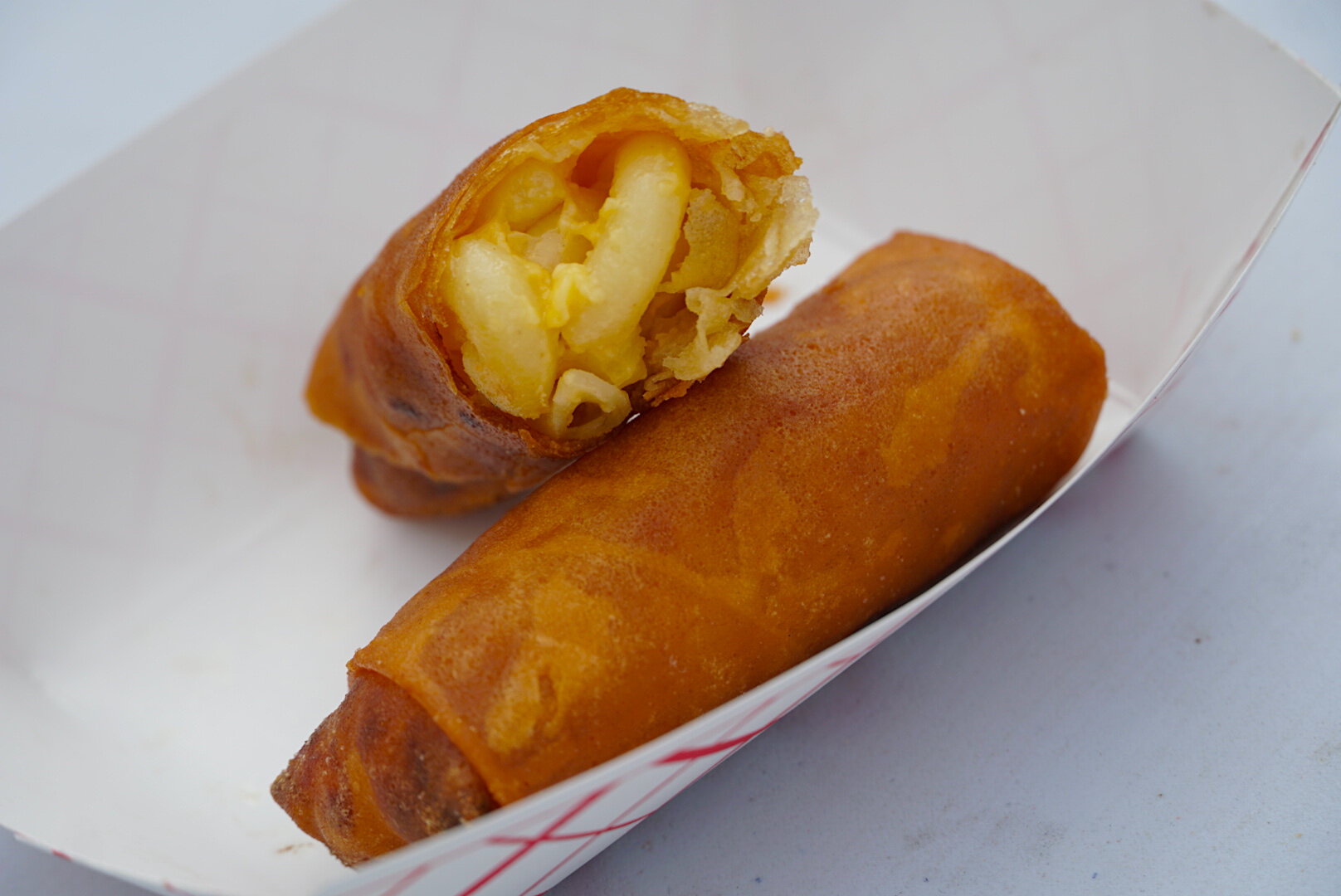 Mac-and-cheese egg rolls from Chau Time.