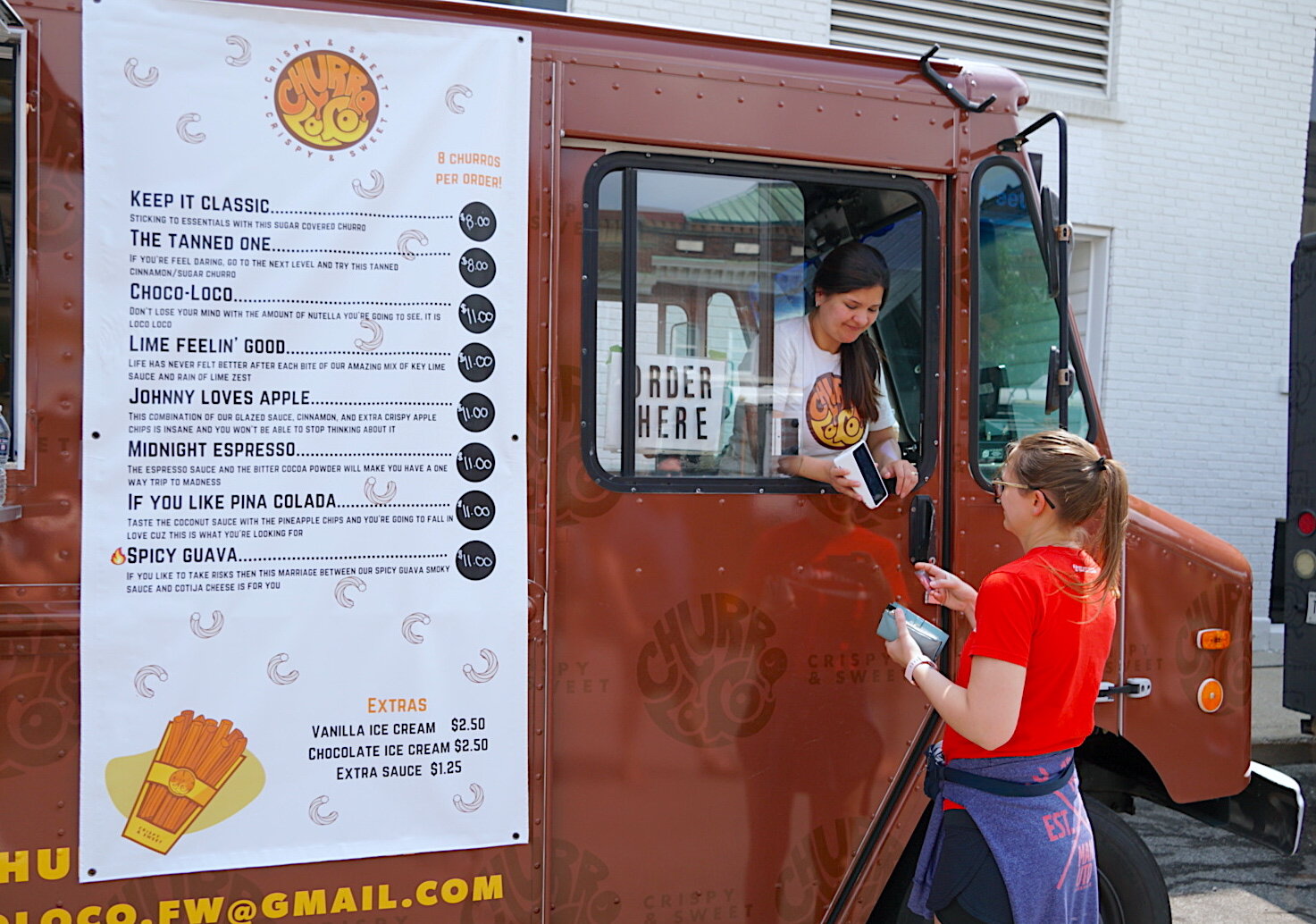 The Churro Loco food truck at Brunch on Barr.