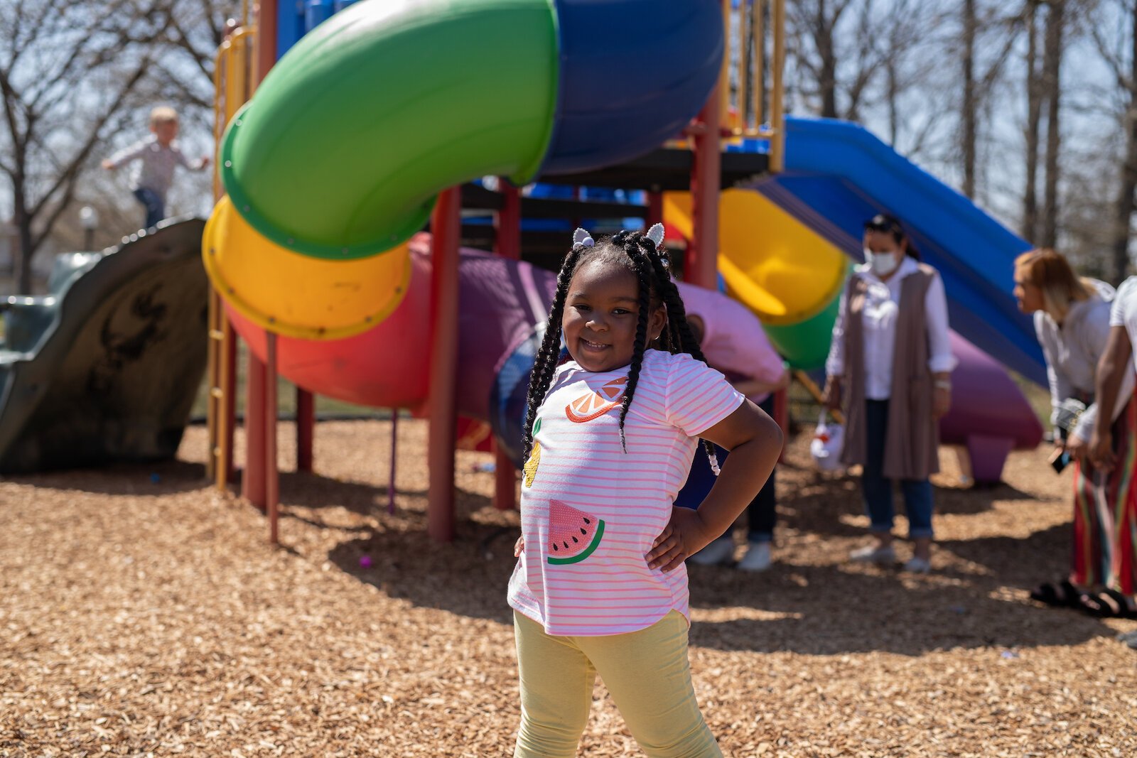 Hundreds of children descended on more than 1,000 eggs hidden around Weisser Park.