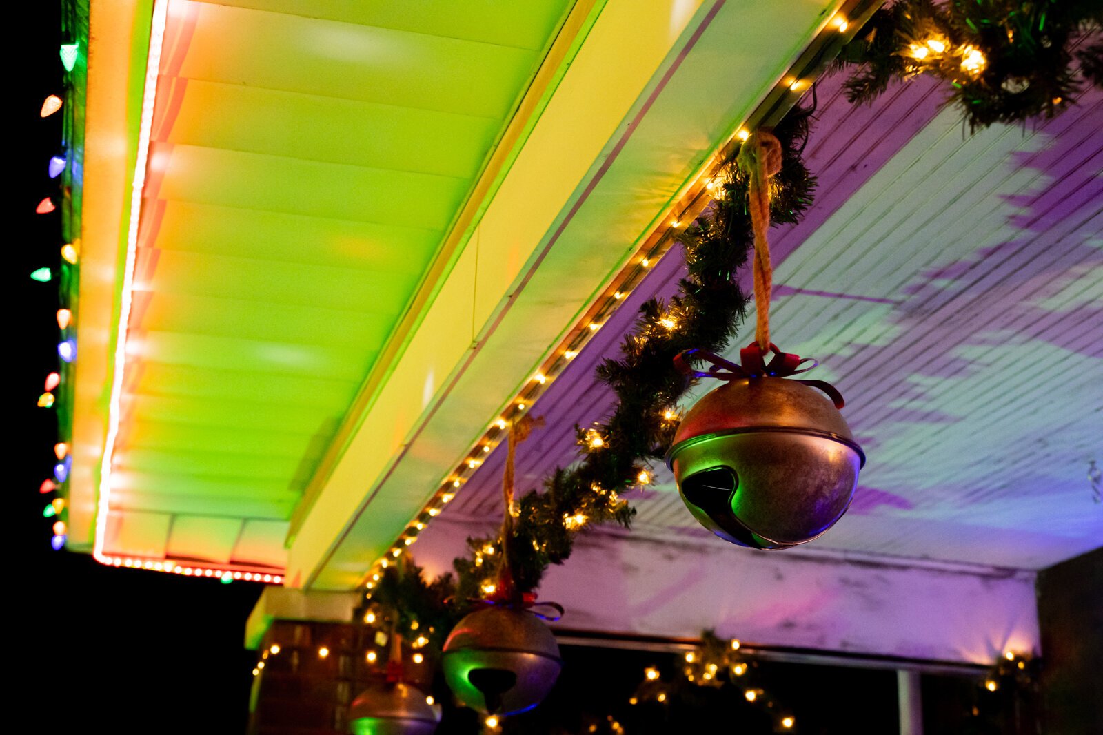 Andrew and Amanda Landers’ home is all decked out for Christmas at 3361 Sand Point Rd.