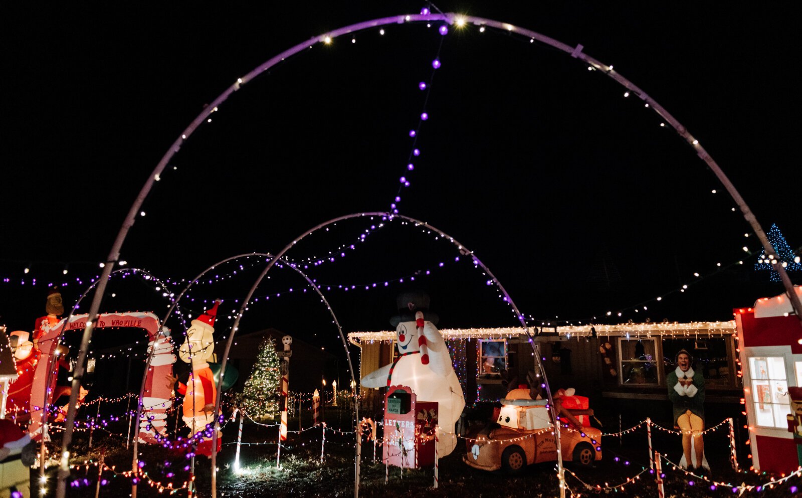 Matt and Jody Ellenwood’s home is all decked out for the holidays at 721 Pelham Dr.