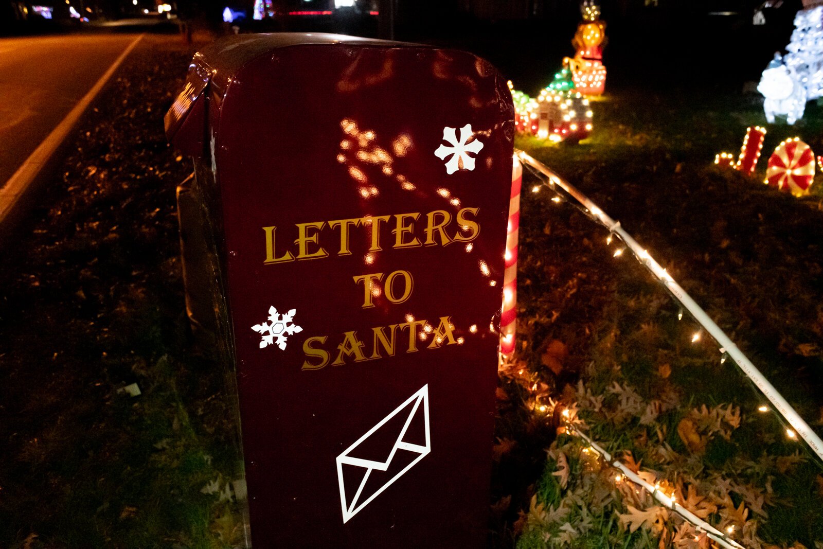 Andrew and Amanda Landers’ home is all decked out for Christmas at 3361 Sand Point Rd.