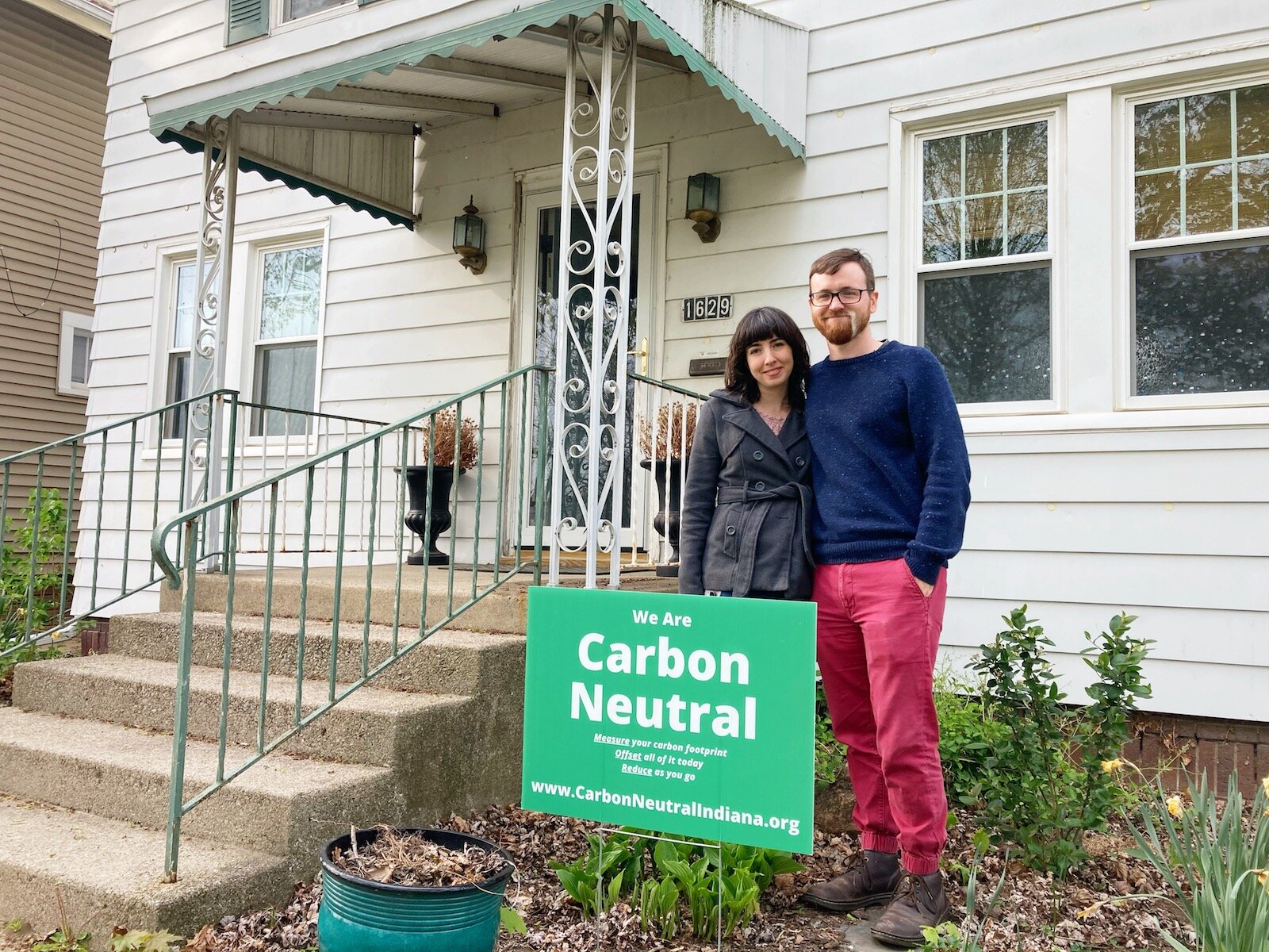 Sarah Suraci and Kurt Roembke of Fort Wayne enrolled in Carbon Neutral Indiana in January 2021.