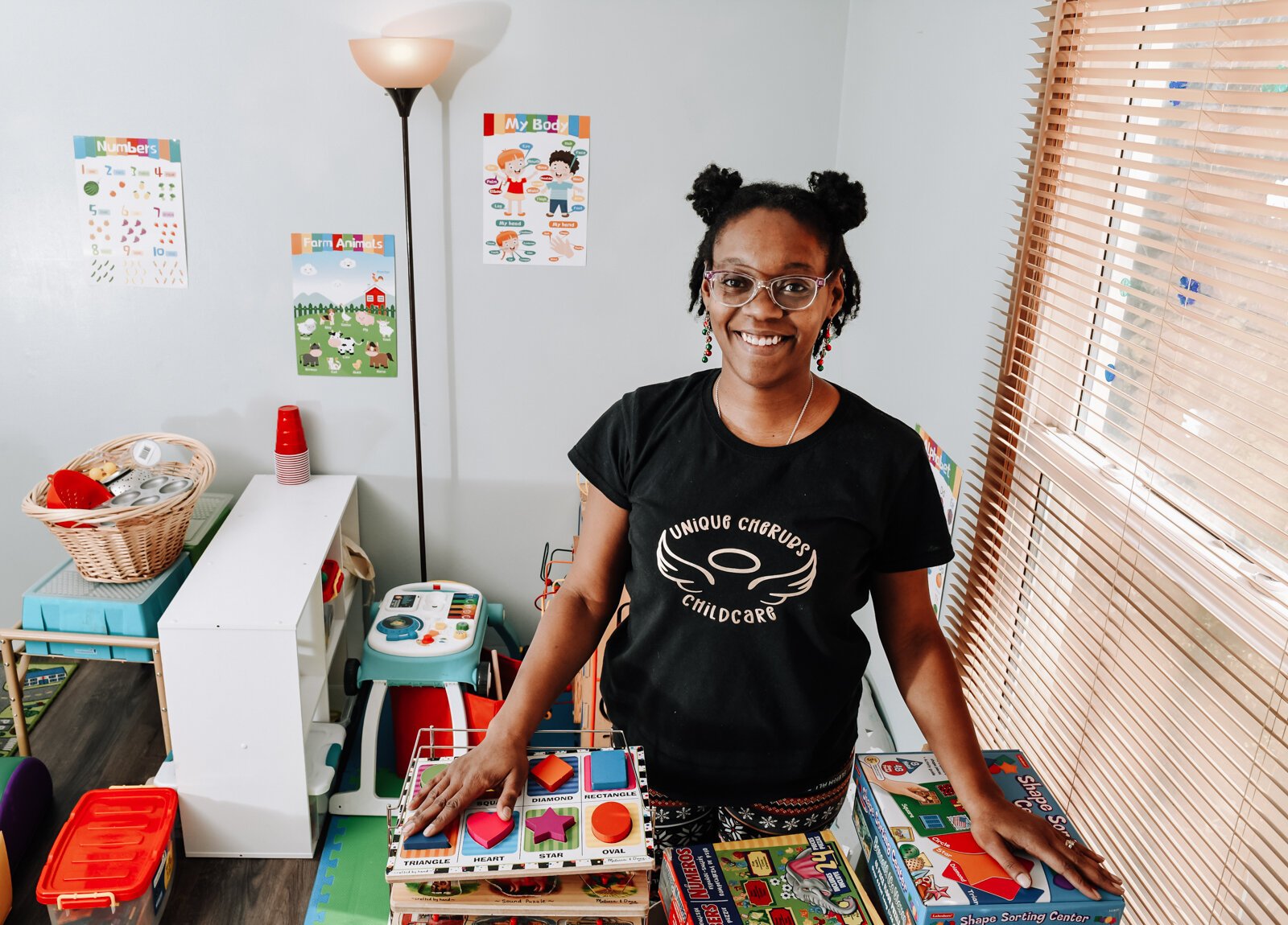 Deondra Steward, Owner of Unique Cherubs, a home-based daycare service in Fort Wayne.