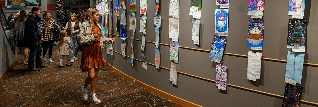 Before an event starts, visitors at the Honeywell Center can explore the Clark Gallery.