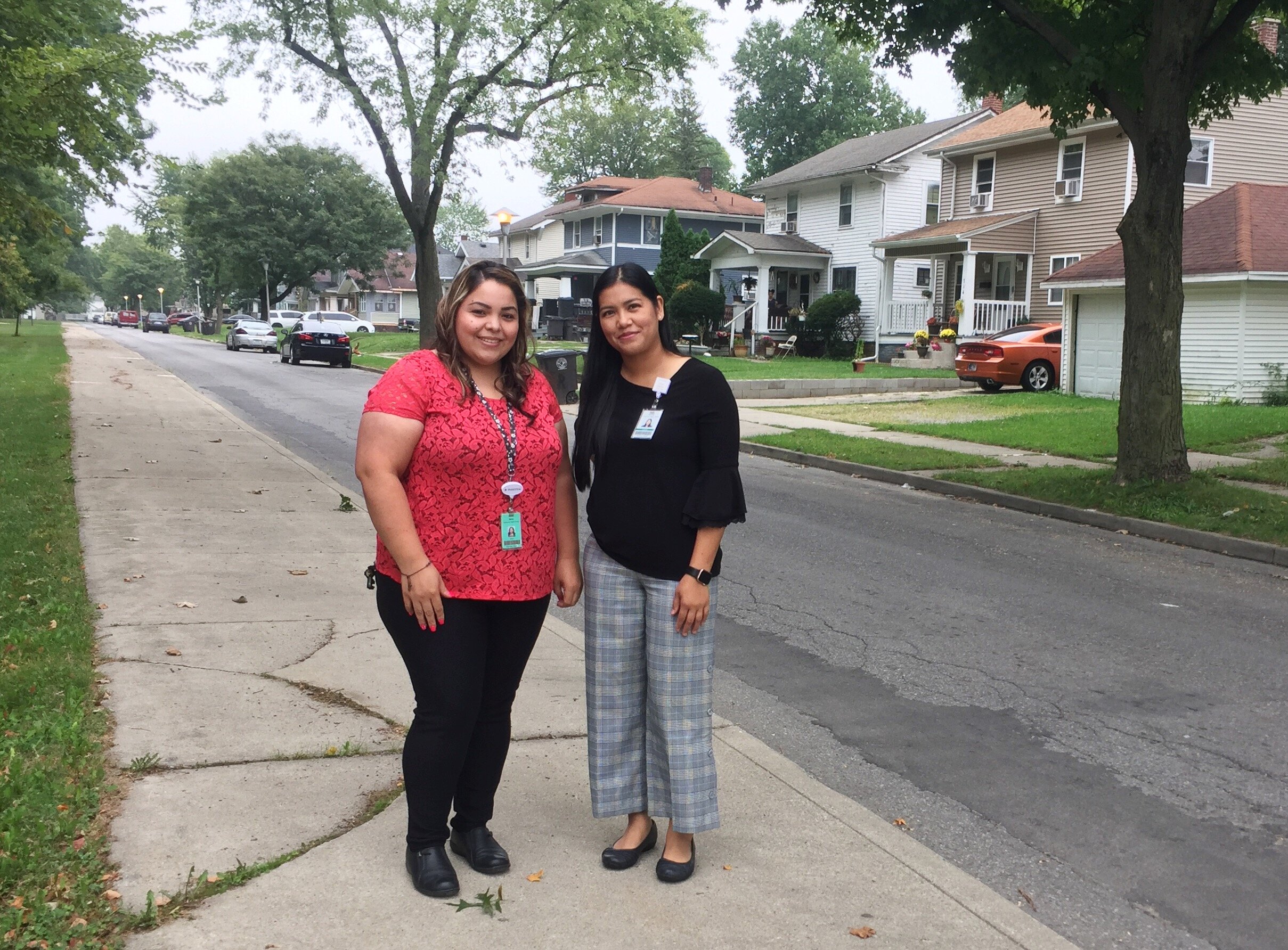 Maria Diaz and Amber Ramsey are Community Health Workers for Parkview's Safety PIN program in Southeast Fort Wayne.