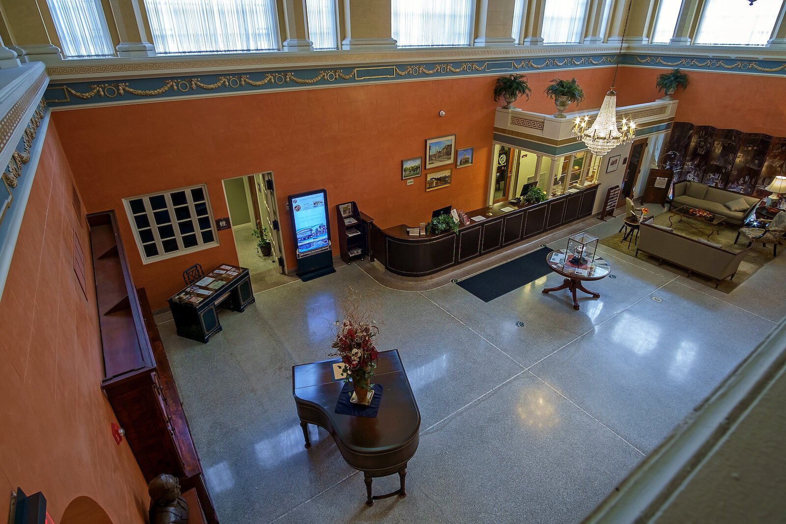 The main lobby of the Charley Creek Inn at 111 W. Market St. in Wabash.