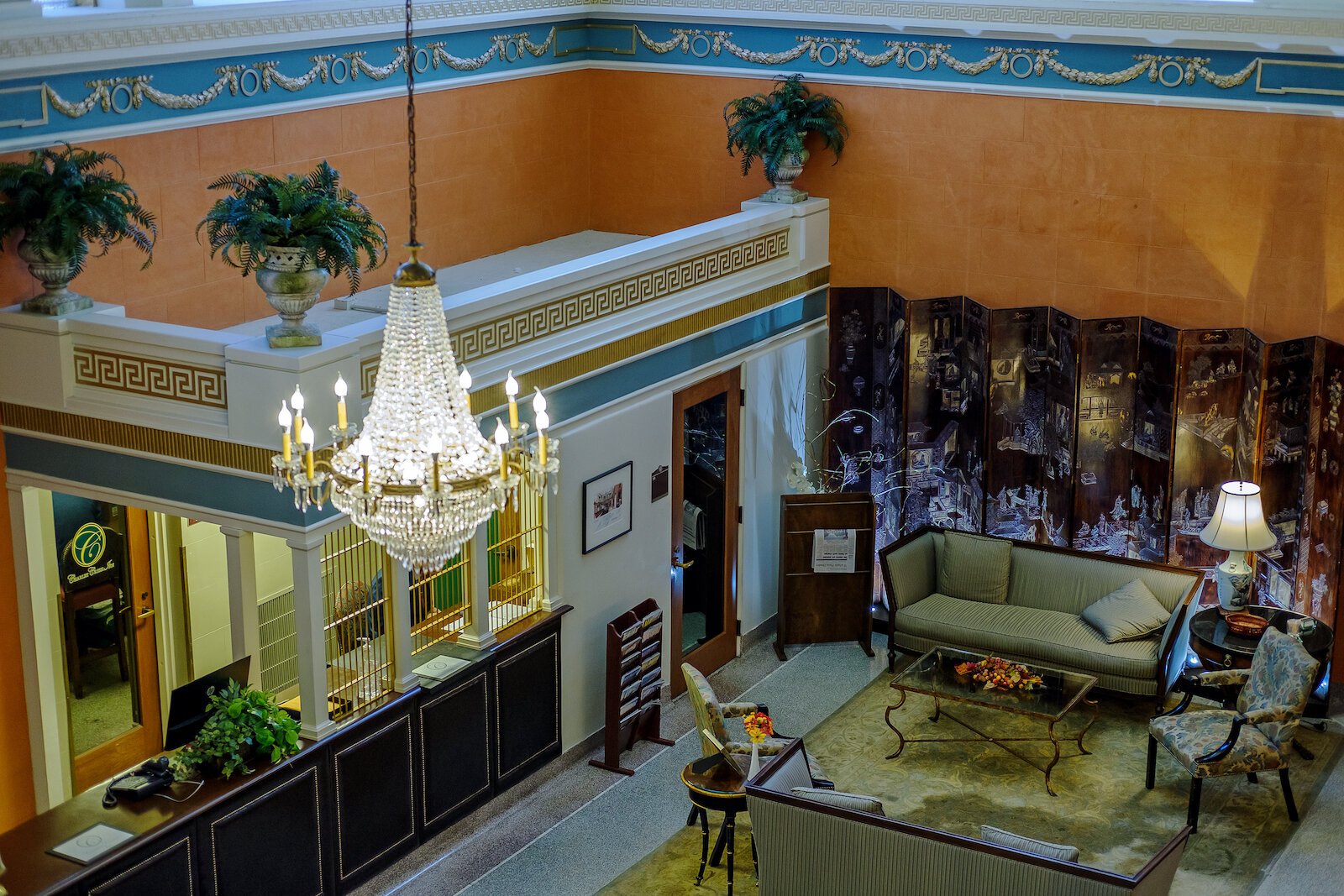 The main lobby of the Charley Creek Inn at 111 W. Market St. in Wabash.