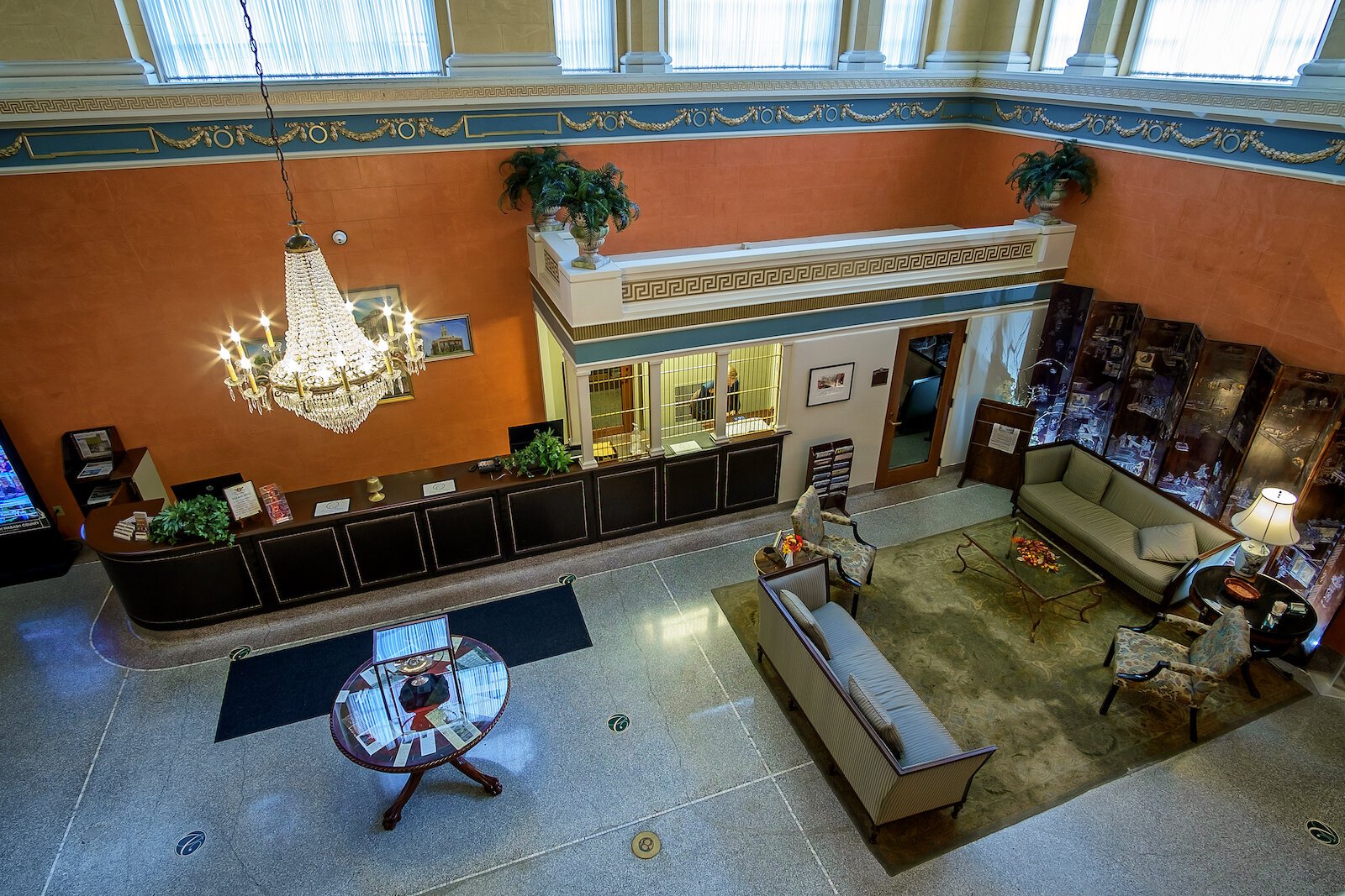 The main lobby of the Charley Creek Inn at 111 W. Market St. in Wabash.