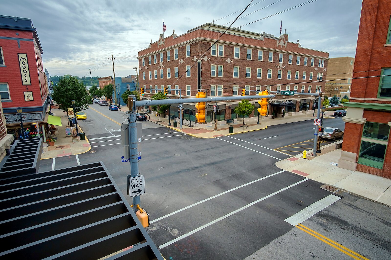 A view of the historic Charley Creek Inn from the window of John Forrester's building.